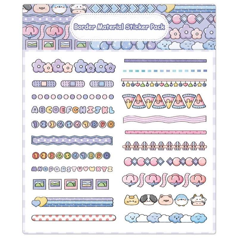 10 Sheets Cartoon Coil Stickers for DIY Decoration