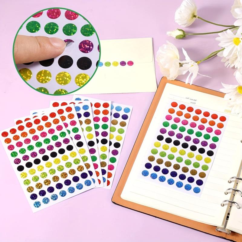 1540pcs Laser Dot Stickers for Crafts, Planners, Journals, Scrapbooks