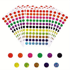 1540pcs Laser Dot Stickers for Crafts, Planners, Journals, Scrapbooks