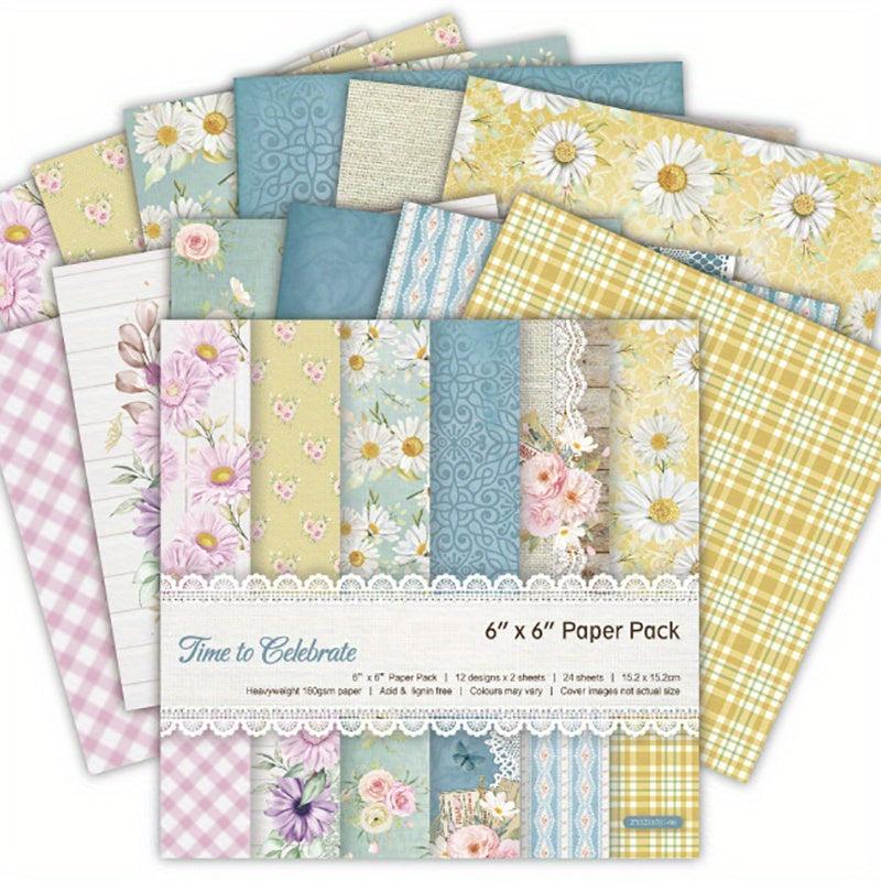 12 Sheets DIY Album Stickers Patterned Paper Series