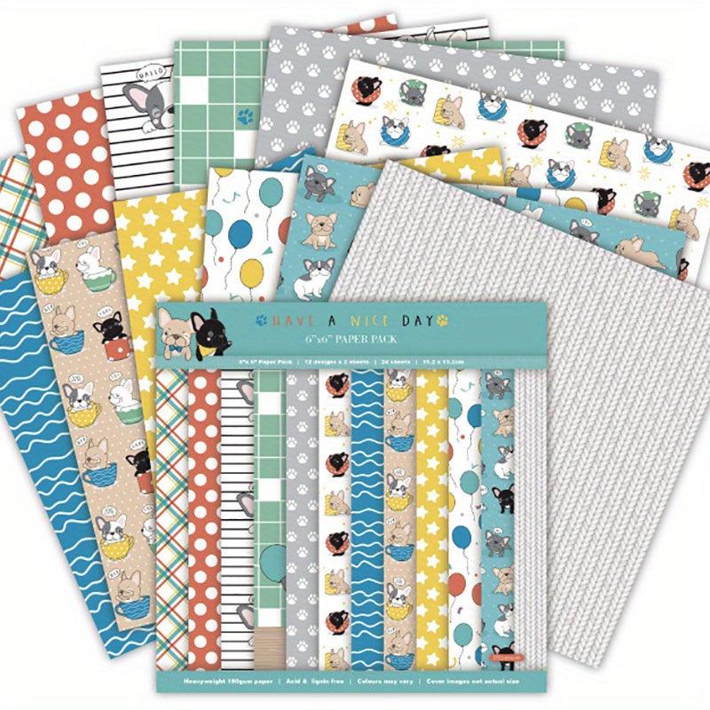 12 Sheets DIY Album Stickers Patterned Paper Series
