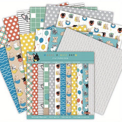 12 Sheets DIY Album Stickers Patterned Paper Series