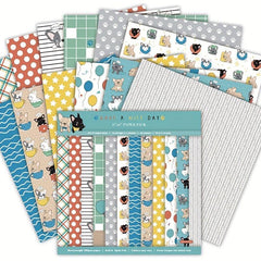 12 Sheets DIY Album Stickers Patterned Paper Series