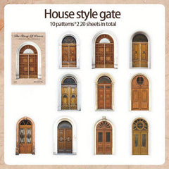20pcs Retro Hollow Door Window Story Series Creative Bookmark