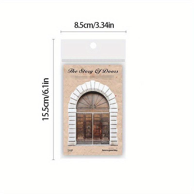 20pcs Retro Hollow Door Window Story Series Creative Bookmark