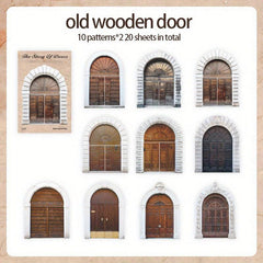 20pcs Retro Hollow Door Window Story Series Creative Bookmark