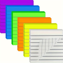 Clear Lined Sticky Notes 7 Colors Waterproof Adhesive Pad