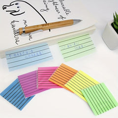 Clear Lined Sticky Notes 7 Colors Waterproof Adhesive Pad
