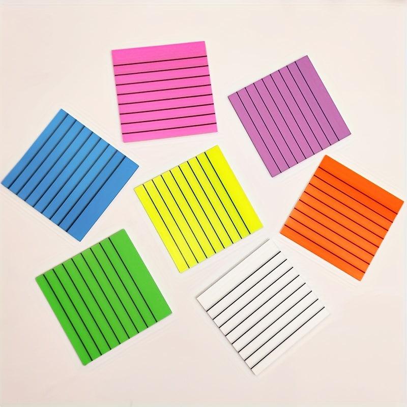 Clear Lined Sticky Notes 7 Colors Waterproof Adhesive Pad