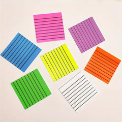 Clear Lined Sticky Notes 7 Colors Waterproof Adhesive Pad