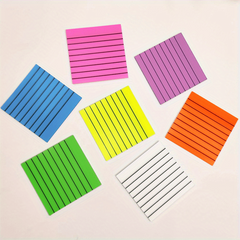 Clear Lined Sticky Notes 7 Colors Waterproof Adhesive Pad