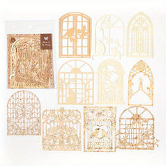 10pcs Green Lace Paper Gable With Annie European Style