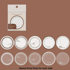 30pcs Memo Pad Mountain And Sea Wind Series Retro Shaped Journal DIY