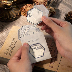 30pcs Memo Pad Mountain And Sea Wind Series Retro Shaped Journal DIY