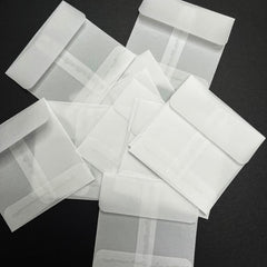 10pcs Mini Glassine Translucent Ornament Accessory Sticker Envelope