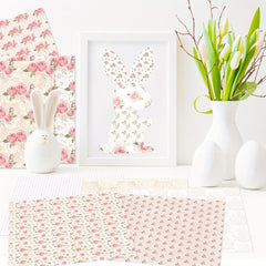 12pcs Flower Series Background DIY Scrapbook Paper Art Card Pattern Paper
