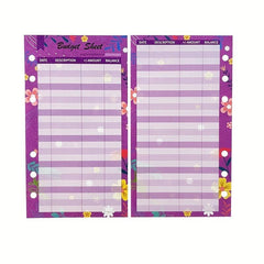 12pcs Budget Consumer Cards, 6 Hole Loose Leaf, Cash Cards