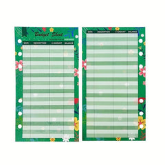 12pcs Budget Consumer Cards, 6 Hole Loose Leaf, Cash Cards