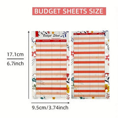 12pcs Budget Consumer Cards, 6 Hole Loose Leaf, Cash Cards