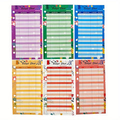 12pcs Budget Consumer Cards, 6 Hole Loose Leaf, Cash Cards