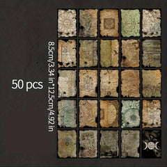 50pcs Vintage Art Background Paper DIY Scrapbooking Material