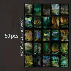 50pcs Vintage Art Background Paper DIY Scrapbooking Material