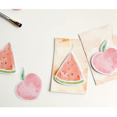 2pcs Fruits Sticker Bookmark Memo Pad Sticky Note Bookmark