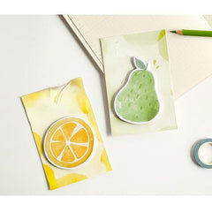 2pcs Fruits Sticker Bookmark Memo Pad Sticky Note Bookmark