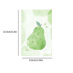 2pcs Fruits Sticker Bookmark Memo Pad Sticky Note Bookmark