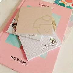 Book Cartoon Bread Memo Memo Notebook Sticky Notes 50 Sheets