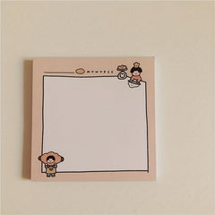 Book Cartoon Bread Memo Memo Notebook Sticky Notes 50 Sheets