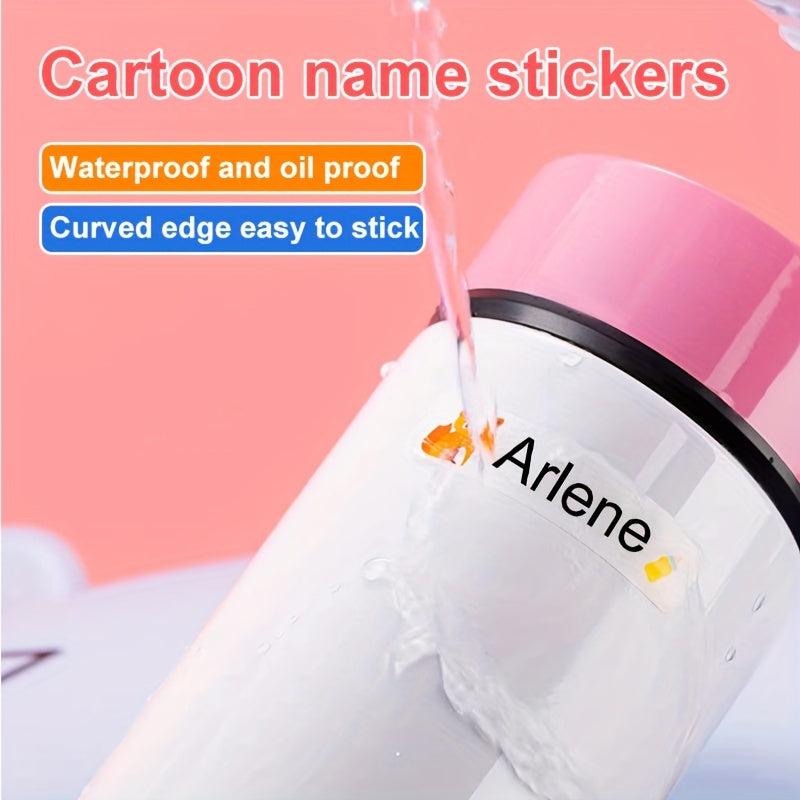 180pcs Custom Waterproof Name Sticker Transparent Label School Personalized