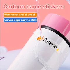 180pcs Custom Waterproof Name Sticker Transparent Label School Personalized
