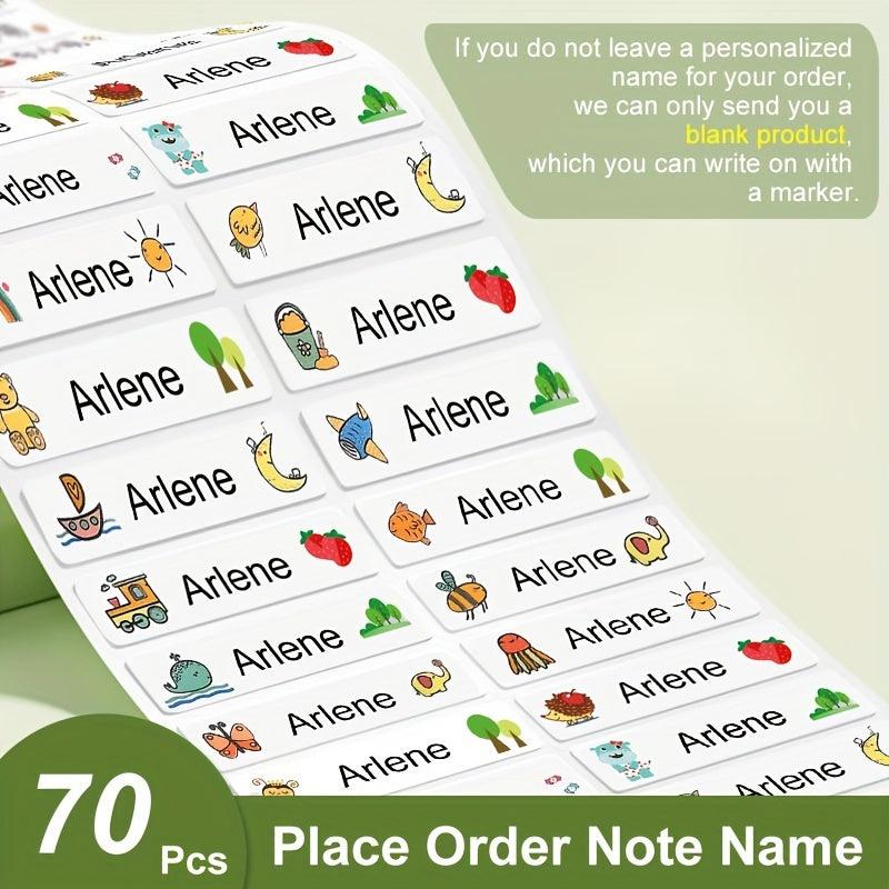 180pcs Custom Waterproof Name Sticker Transparent Label School Personalized