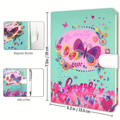 Notebook Journal 192 Lined Pages 19.05x13.46 cm + Slim Crystal Ballpoint Pen