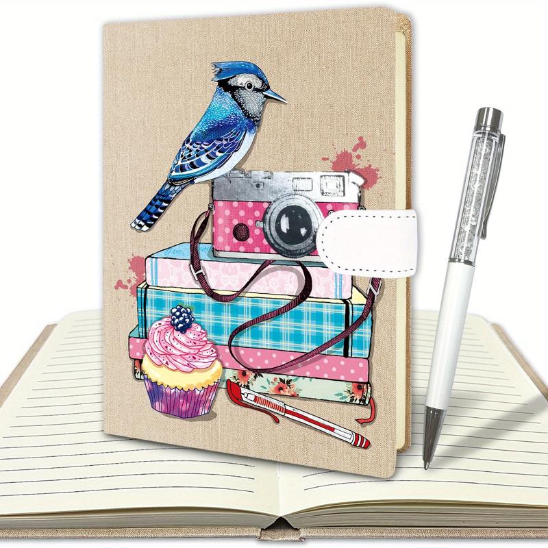 Notebook Journal 192 Lined Pages 19.05x13.46 cm + Slim Crystal Ballpoint Pen