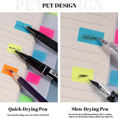 200 Sheets Transparent Sticky Notes with Water Proof Index Tabs