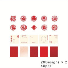 Spring Cerebellum Ax Diary Decorative Stickers 40 Pieces