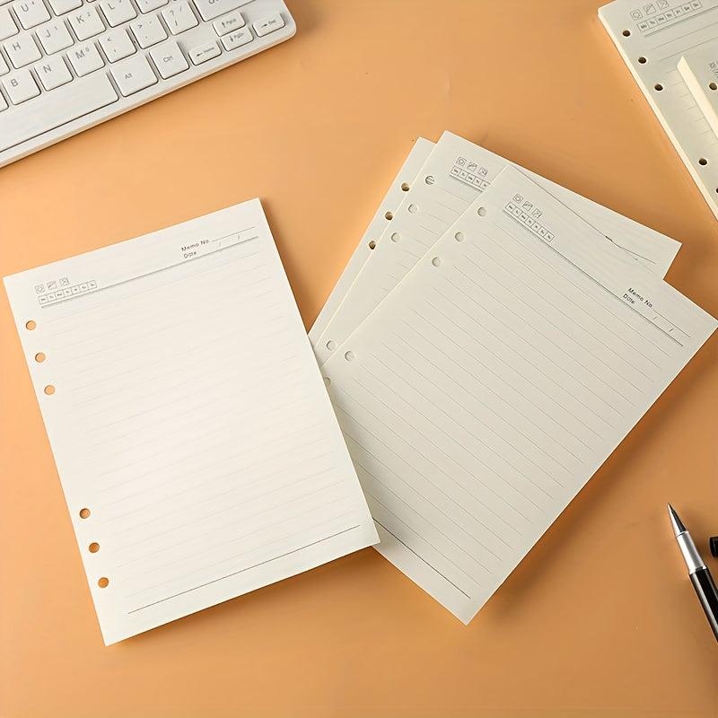 A5 A6 Padded Lined 6 Ring Binder Inserts 80 Pages Thick Paper Index Labels