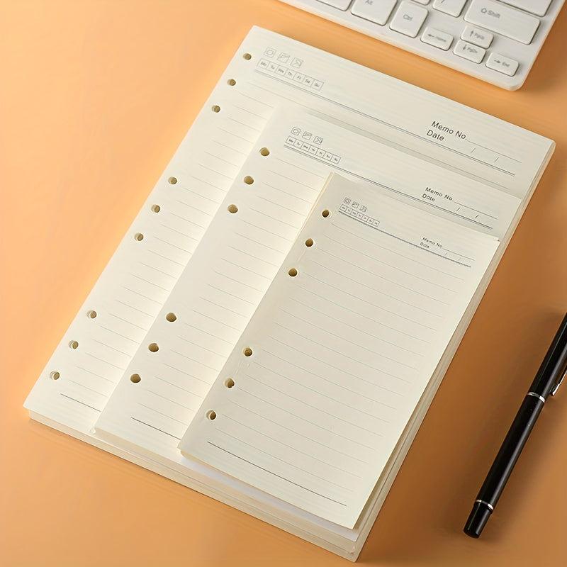 A5 A6 Padded Lined 6 Ring Binder Inserts 80 Pages Thick Paper Index Labels