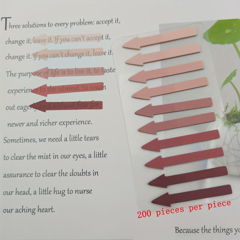 Colorful Arrow Index Stickers Transparent Sticky Notes