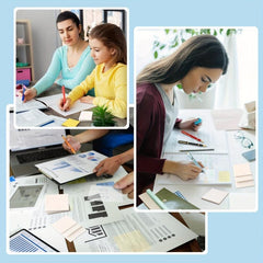 200 Sheets Transparent Sticky Note Square Student Note Sticker Strong Sticky