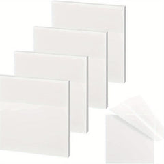 200 Sheets Transparent Sticky Note Square Student Note Sticker Strong Sticky