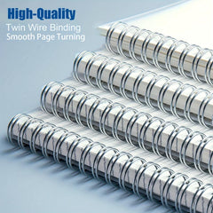 2pcs A6 Spiral Notebook Grid & Blank Pages Clear Stitched Edge Handy Pocket Note