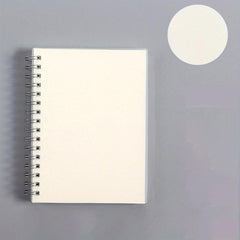 2pcs A6 Spiral Notebook Grid & Blank Pages Clear Stitched Edge Handy Pocket Note