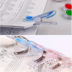 5pcs Music Note Clips Plastic Sheet Clips Multicolor Transparent
