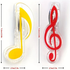 5pcs Music Note Clips Plastic Sheet Clips Multicolor Transparent