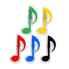 5pcs Music Note Clips Plastic Sheet Clips Multicolor Transparent