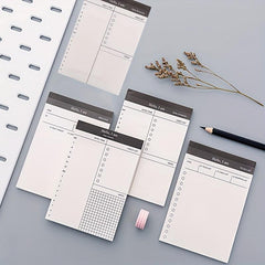 4pcs Business Plan Note Book Tear Notepad Office Desktop Schedule Memo Book