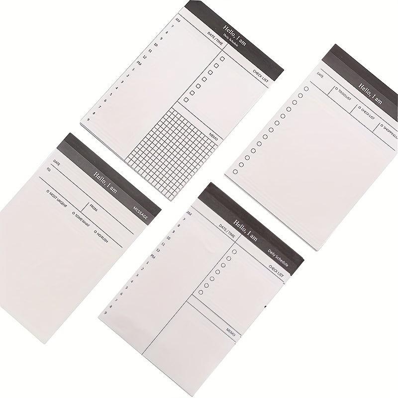 4pcs Business Plan Note Book Tear Notepad Office Desktop Schedule Memo Book